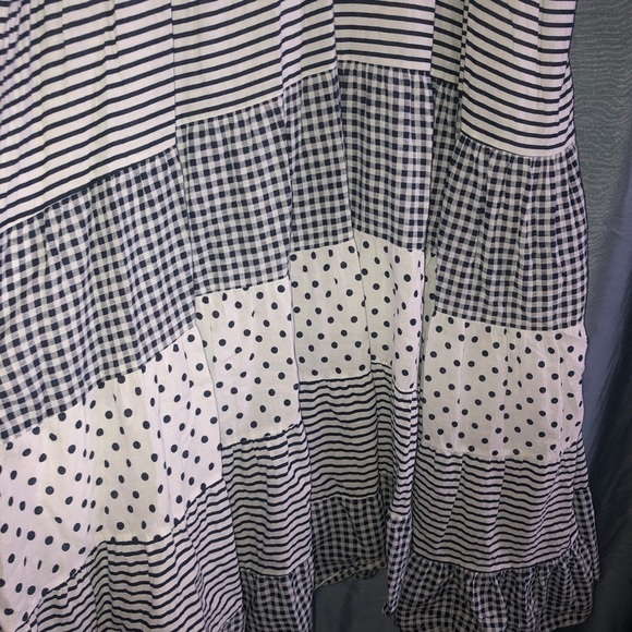 Bishop and young 100% cotton- Black and White Polka Dot Striped Dress - Picture 3 of 8